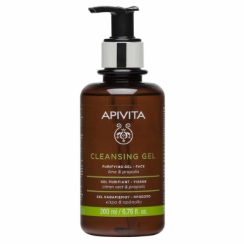 Apivita Cleansing Purifying Gel Propolis & Lime (200ml) - Τζελ Καθαρισμού, Λιπαρό / Μεικτό Δέρμα
