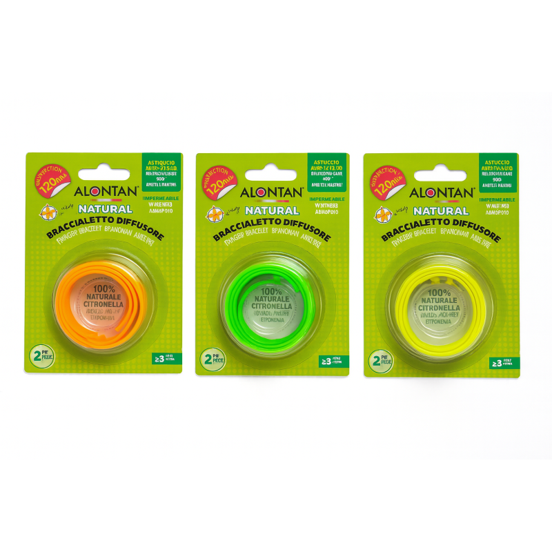 Alontan Natural Εντομοαπωθητικό Βραχιολάκι Διάχυσης 2τμχ