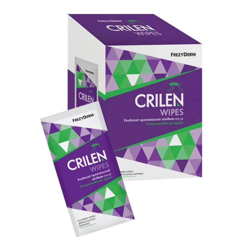 Frezyderm Crilen Wipes Εντομοαπωθητικά Υγρά Μαντηλάκια 20τμχ