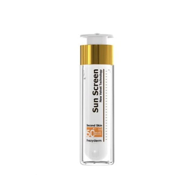 Frezyderm Sun Screen Velvet SPF50 Διάφανη Αντηλιακή για το Πρόσωπο, 50ml 