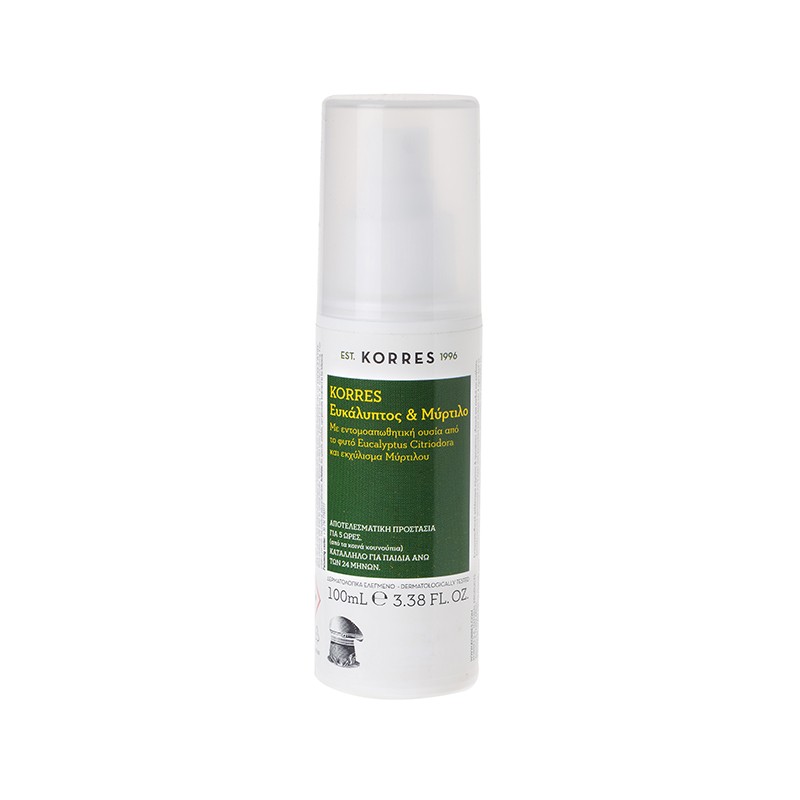 Korres Insect Rpellent Εντομοαπωθητικό Spray Ευκάλυπτος Μύρτιλο 100ml