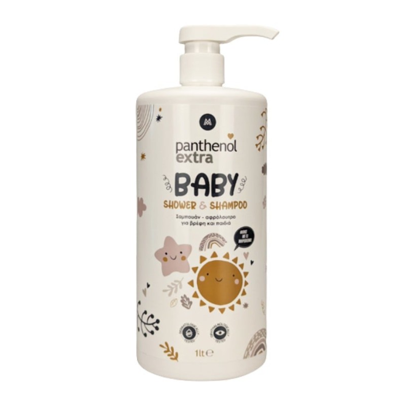 Medisei Panthenol Extra Baby Shower - Shampoo 2 σε 1 Παιδικό Σαμπουάν και Αφρόλουτρο 1lt