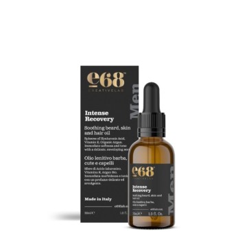 E68 Men Intense Recovery Soothing Beard Skin & Hair Oil 30ml 