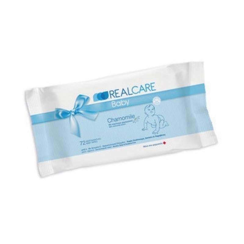 RealCare Μωρομάντηλα με Χαμομήλι 72 τεμάχια 