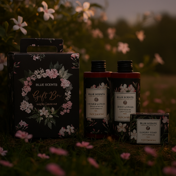 Blue Scents Gift Box Night Jasmine Shower Gel Αφρόλουτρο Σώματος 300ml - Body Lotion Ενυδατικό Γαλάκτωμα Σώματος 300ml - Soap Σαπούνι 135gr