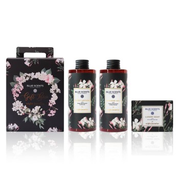 Blue Scents Gift Box Night Jasmine Shower Gel Αφρόλουτρο Σώματος 300ml - Body Lotion Ενυδατικό Γαλάκτωμα Σώματος 300ml - Soap Σαπούνι 135gr