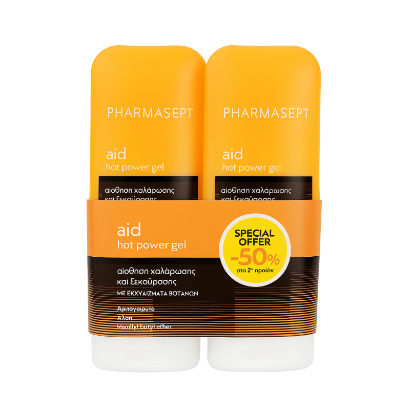 Pharmasept Promo Hot Power Gel Θερμαντικό Τζελ για Ανακούφιση Μυϊκών Πόνων, 2x100ml