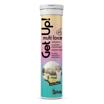 UpLab Get Up Multi Force Συμπλήρωμα Διατροφής για το Ανοσοποιητικό Σύστημα με Γεύση Πορτοκάλι & Γκρέιπφρουτ, 20δισκία 