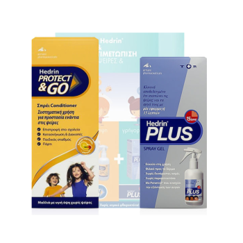  Hedrin Promo Πρόληψη & Εύκολη Αντιμετώπιση με Protect & Go Spray Conditioner, 200ml & Plus Spray Gel, 100ml 