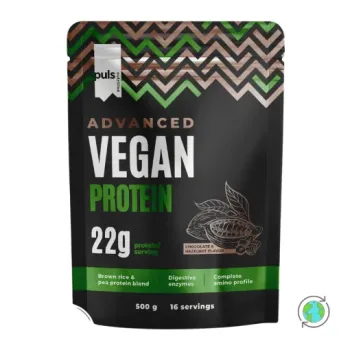 Advanced Vegan Σοκολάτα & Φουντούκι 72% Πρωτεΐνη – Puls Nutrition – 500gr 