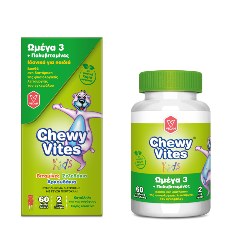 Chewy Vites Kids Omega 3 & Multivitamins, 60gummies