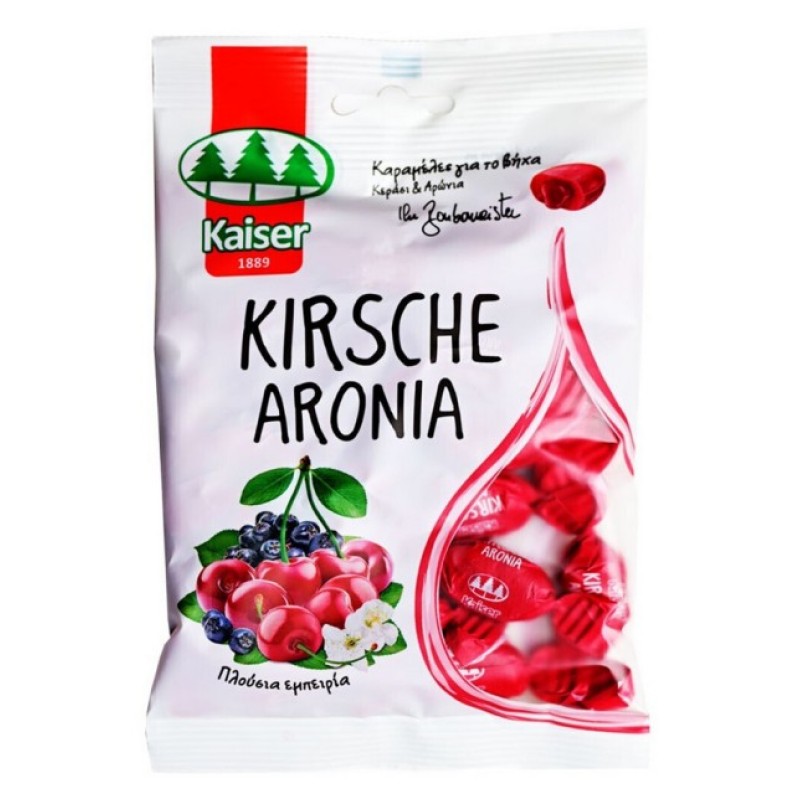 Kaiser Kirsche Aronia Καραμέλες για το Bήχα με Κεράσι & Αρώνια 90g 