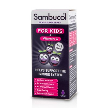 Galenica Sambucol Black Elderberry Kids & Vitamin C Παιδικό Σιρόπι για την Ενίσχυση του Ανοσοποιητικού, 120ml