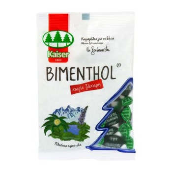  Kaiser Bimenthol Μέντα & Ευκάλυπτος Καραμέλες για το Βήχα & τον Ερεθισμένο Λαιμό 75gr