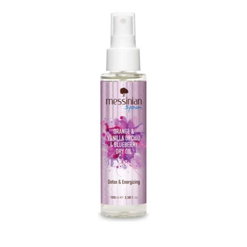 Messinian Spa Dry Oil Detox & Energizing Ξηρό Λάδι Πορτοκάλι, Βανίλια Ορχιδέα & Μύρτιλο 100ml 