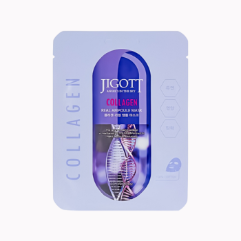  Jigott Collagen Real Ampoule Mask | Μάσκα Σύσφιξης με Κολλαγόνο – Ενδυνάμωση & Ελαστικότητα 