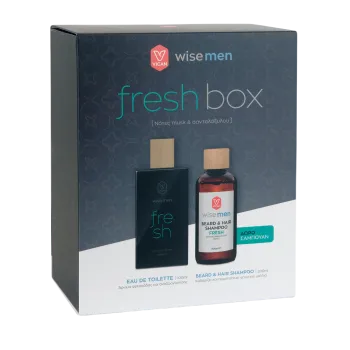 Vican Promo Wise Men Fresh Box Eau De Toilette Άρωμα 100ml & Beard & Hair Shampoo Σαμπουάν 200ml 